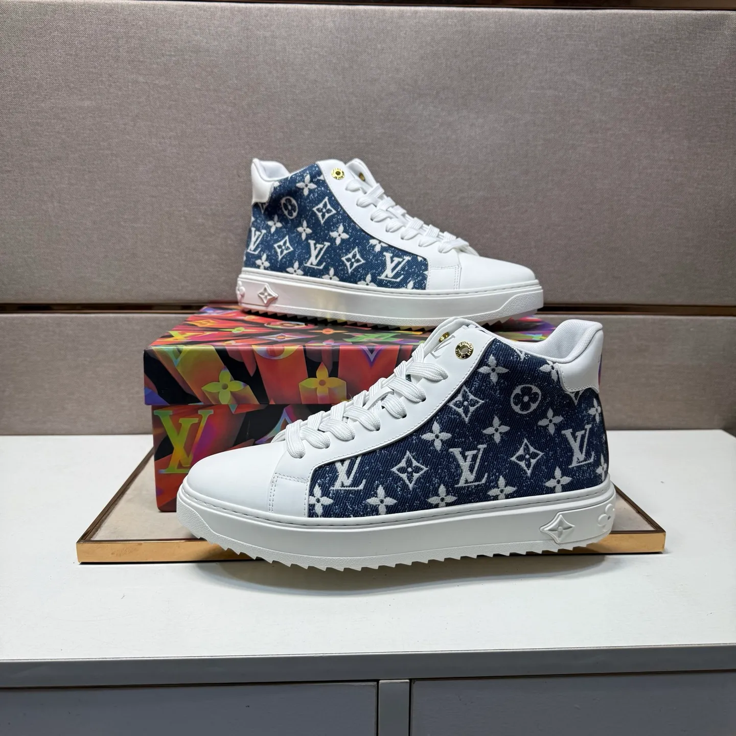 Men's men's shoes 💰pp560 [LV～] Men's casual high-top shoes 2025z cabinet sales simultaneously 🔶Size: 38-44#️⃣ 🔷4 colors🔜The upper is made of multi-material splicing➕Mesh lining, comfortable and breathable, sole: original comfortable and wear-resistant outsole, ⚠️real thing📱photographed🎬real thing is better📢📢📢